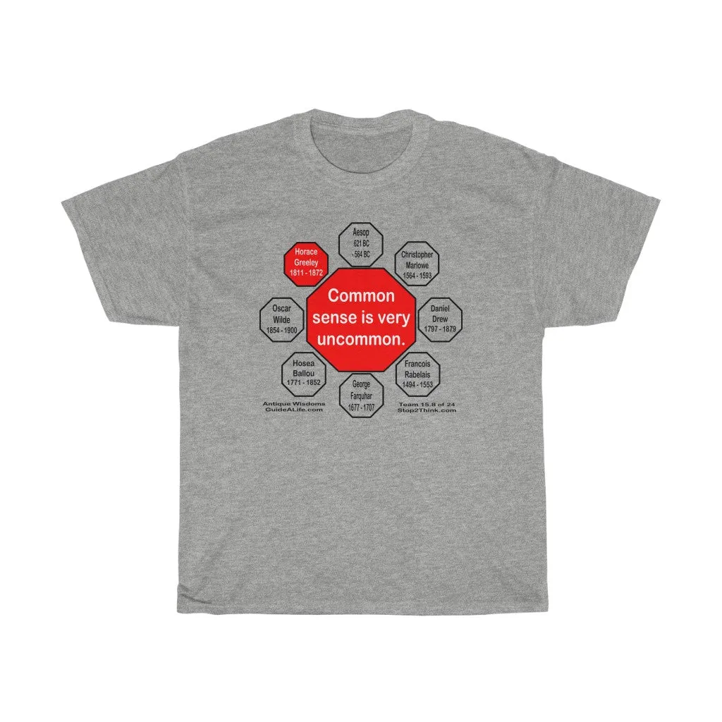 Common sense is very uncommon.  -  Horace Greeley  1811 - 1872  - RS2T - RW-15.8