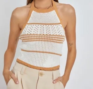 Cotton Crochet Halter Top