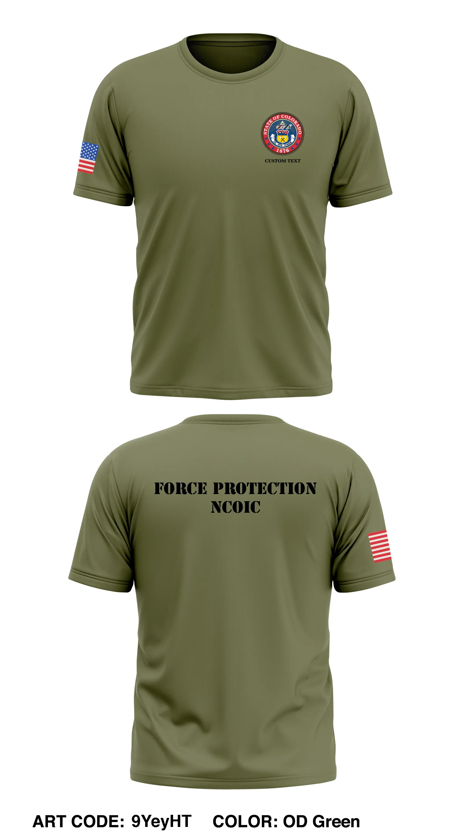 CUSTOM - CO JFHQ Force Protection Store 1  Core Men's SS Performance Tee - 9YeyHT
