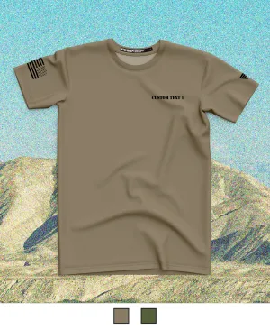 CUSTOM Emblem Flag Series Core Men's SS Performance Tee - Black Flag