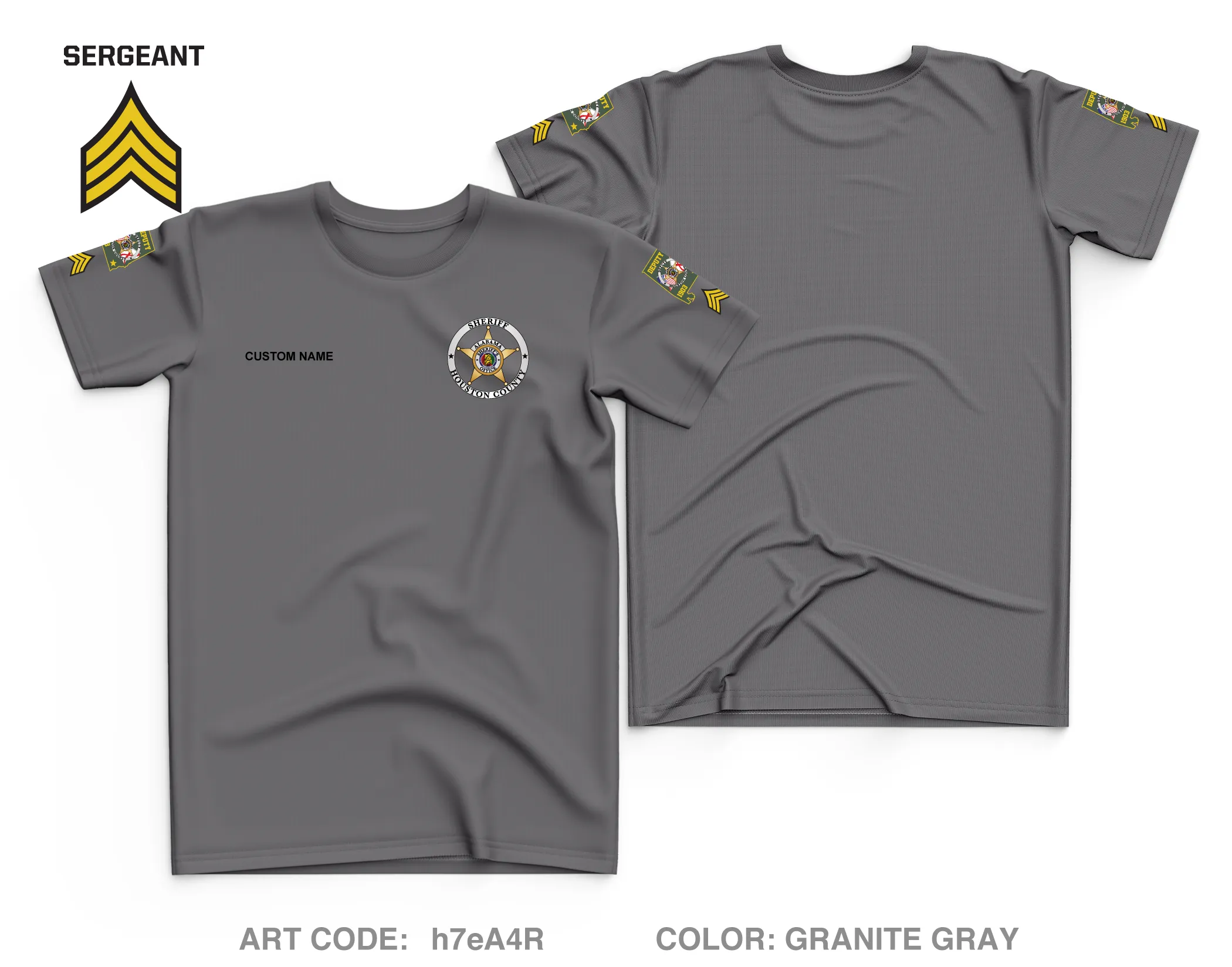 CUSTOM Houston County Sheriffs Department Core Men's SS Performance Tee - h7eA4R_SERG