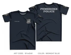 CUSTOM Pembroke Police Department Core Men's SS Performance Tee - BYmZkW