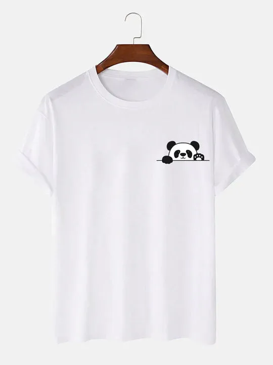 Cute Panda Print T-Shirt