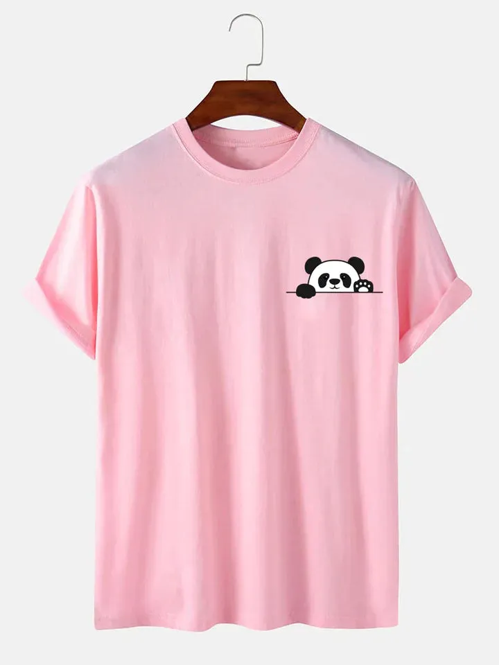Cute Panda Print T-Shirt