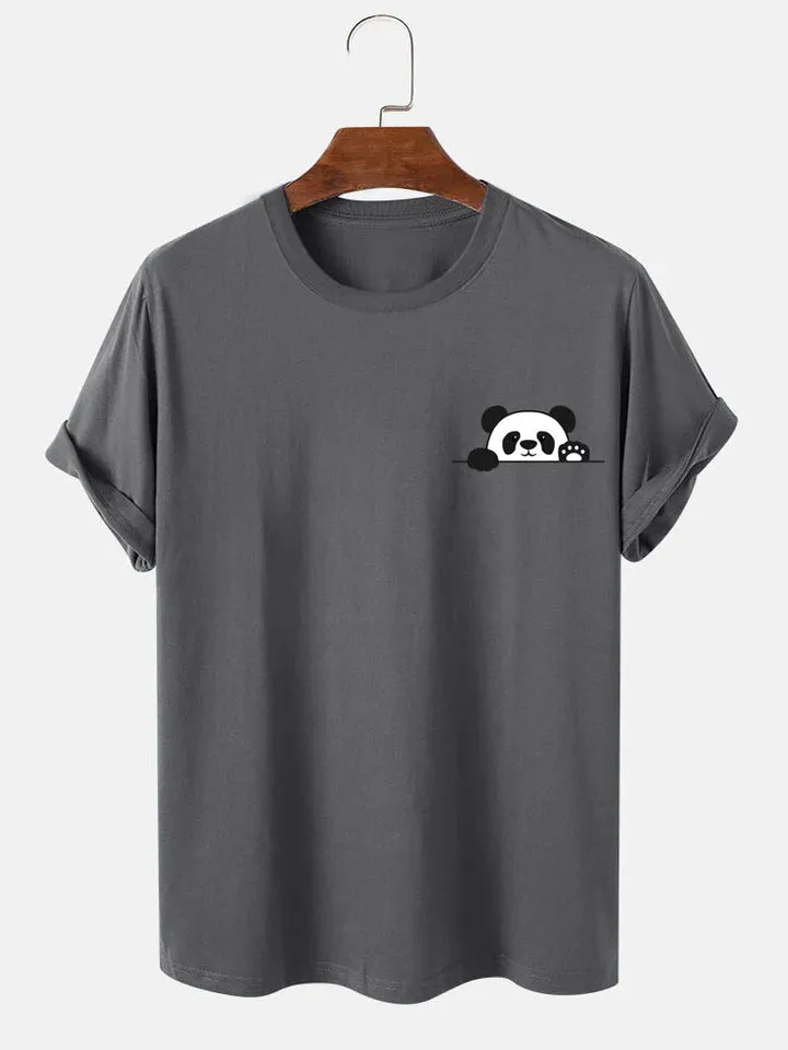 Cute Panda Print T-Shirt