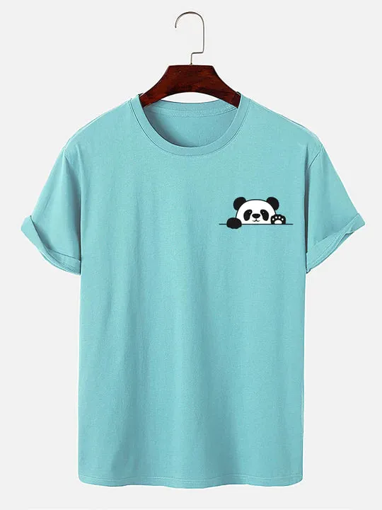 Cute Panda Print T-Shirt