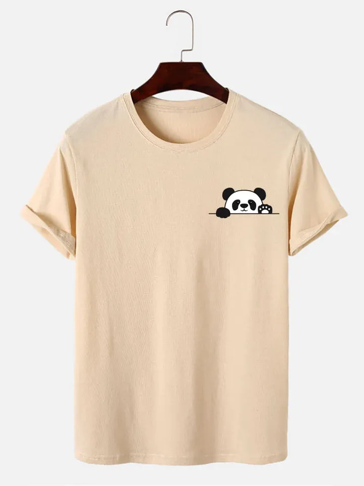 Cute Panda Print T-Shirt
