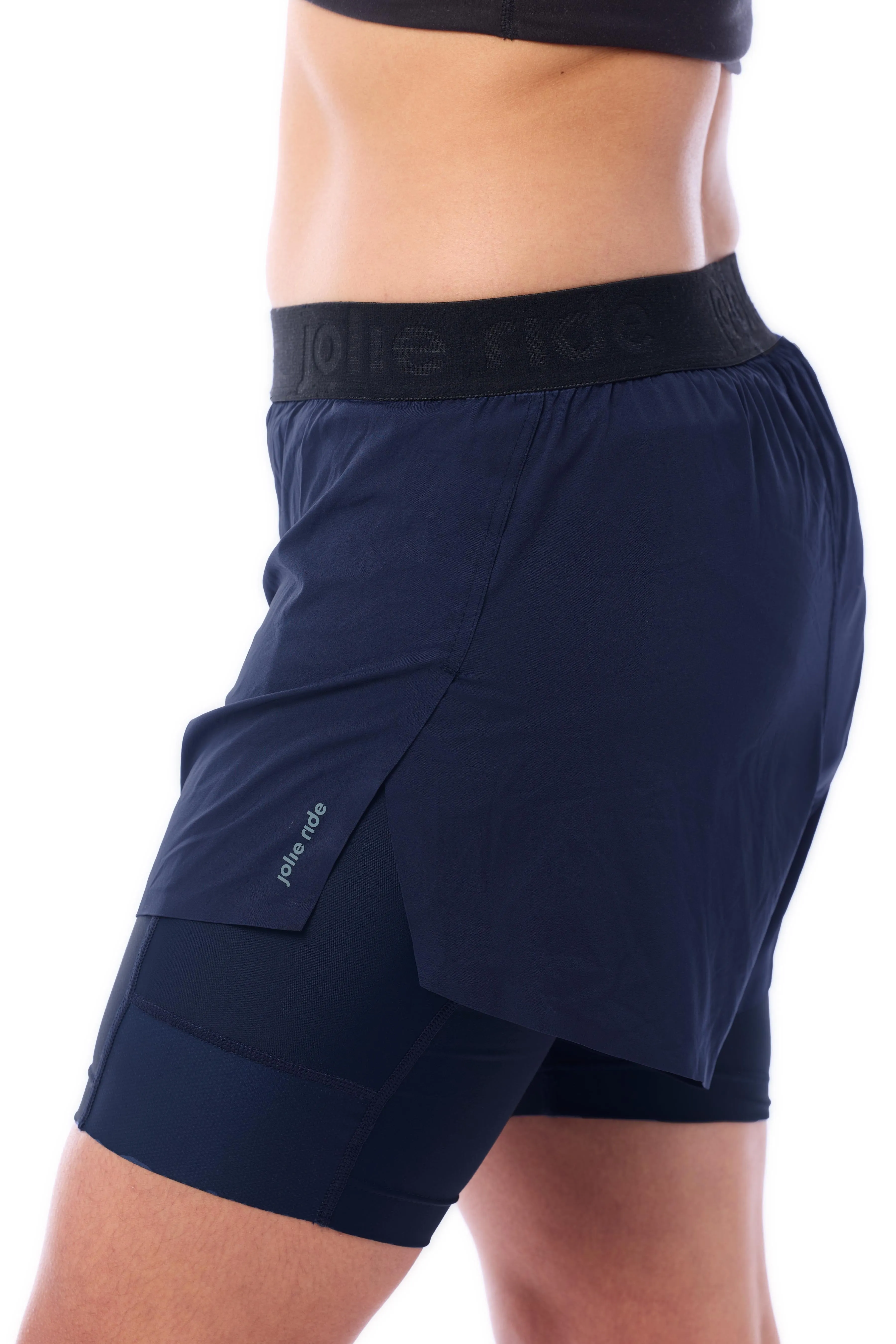 cycling shorts with over-shorts and 50  UV protection