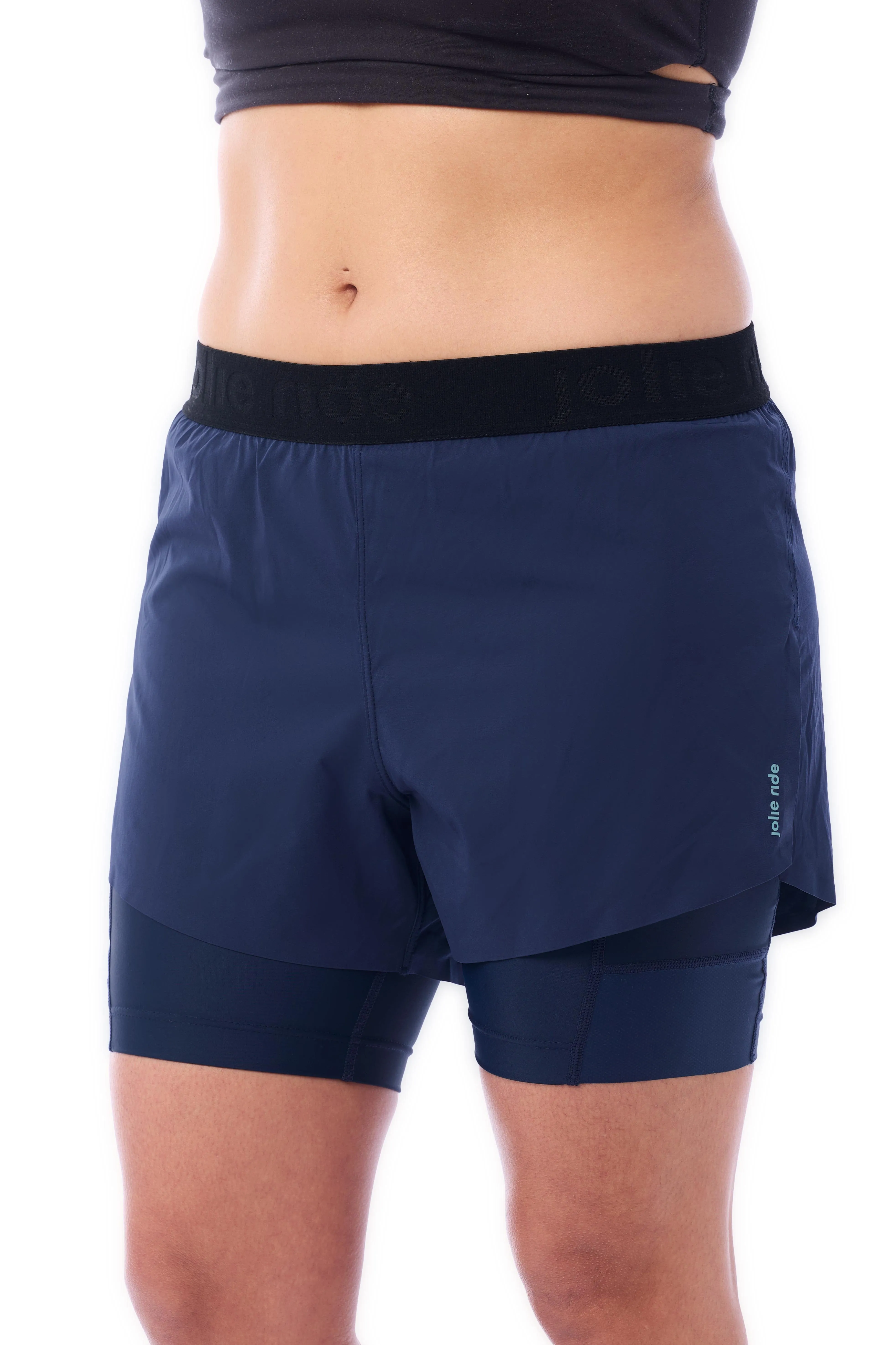 cycling shorts with over-shorts and 50  UV protection