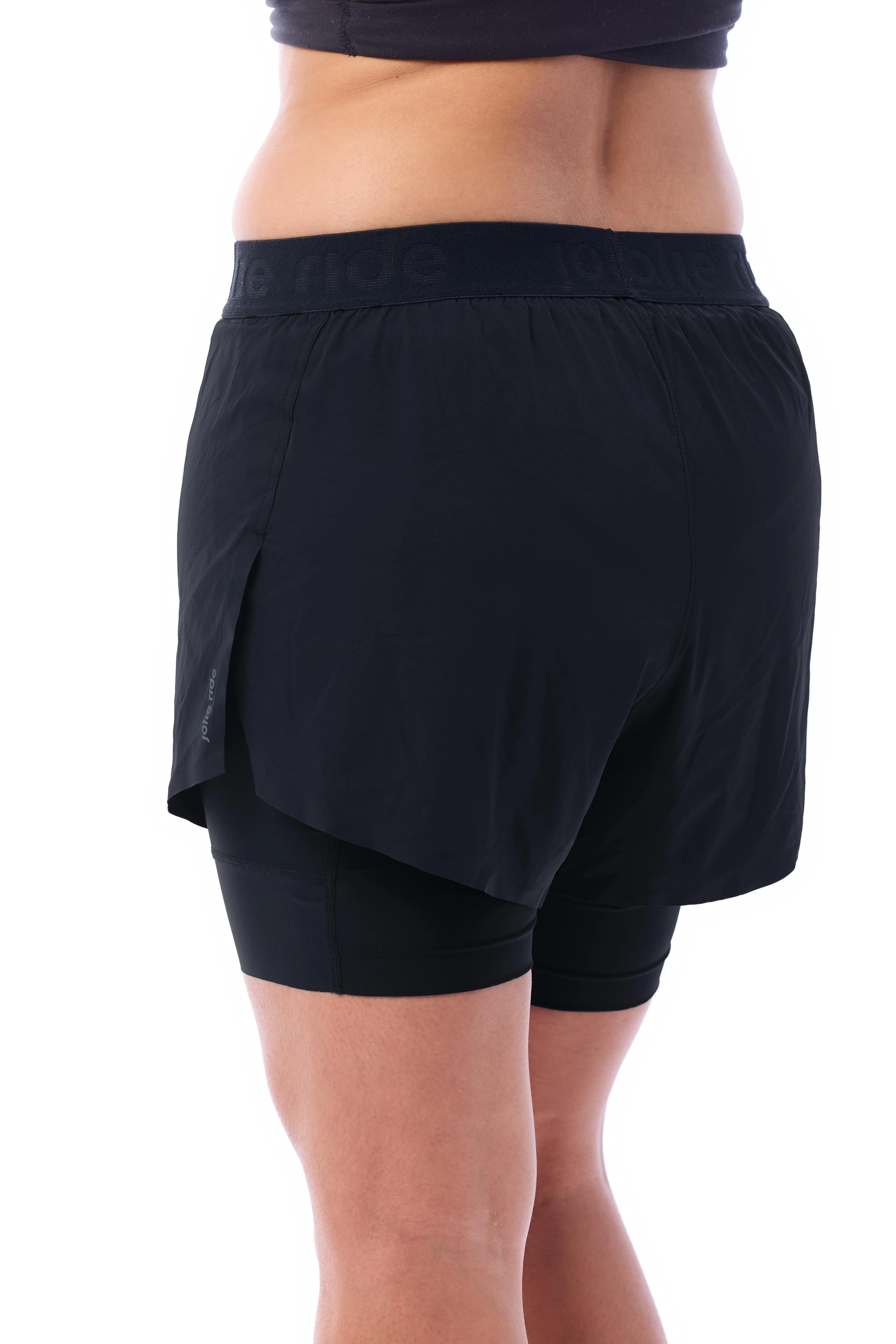 cycling shorts with over-shorts and 50  UV protection