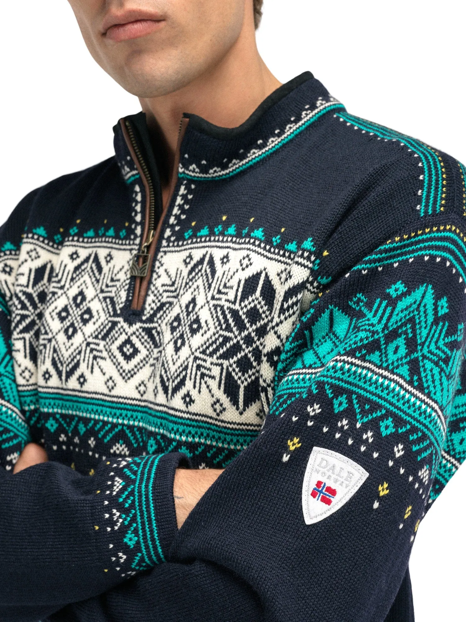 Dale of Norway | Blyfjell Sweater | Unisex | Navy/Off White/Peacock
