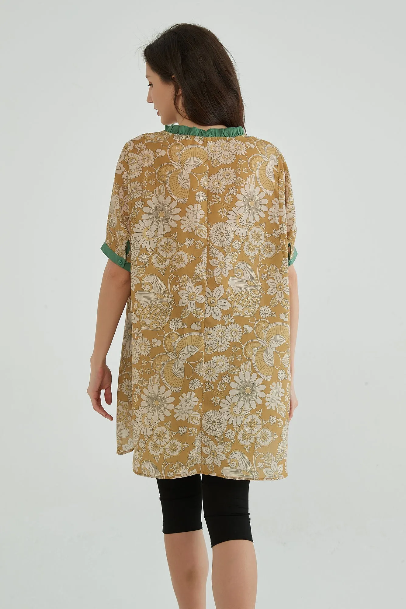 Dark Sand Women Floral Flowy Tops