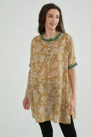 Dark Sand Women Floral Flowy Tops