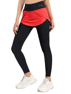 D’chica Skirt with Leggings Ankle Length Tights with Pockets