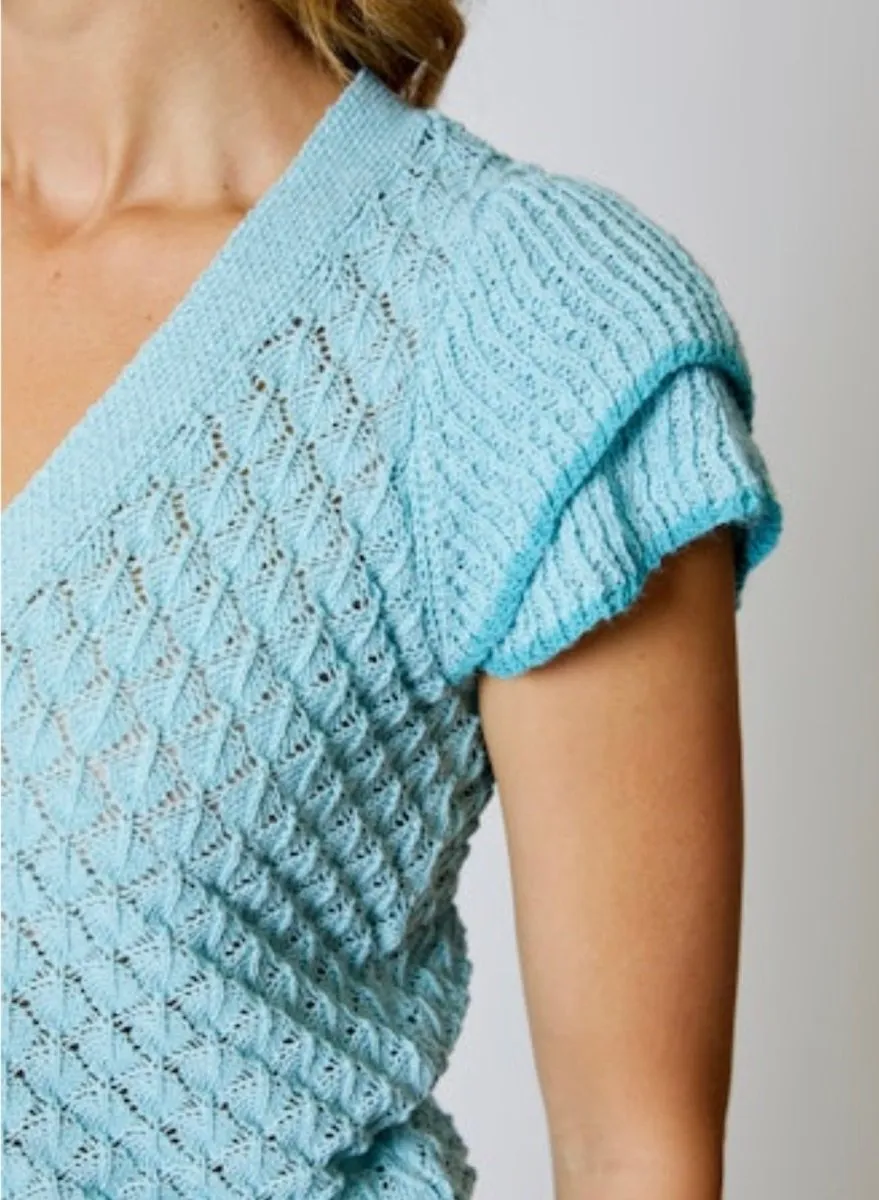 Design History -  Short Sleeve Spring Sweater (Final Sale)