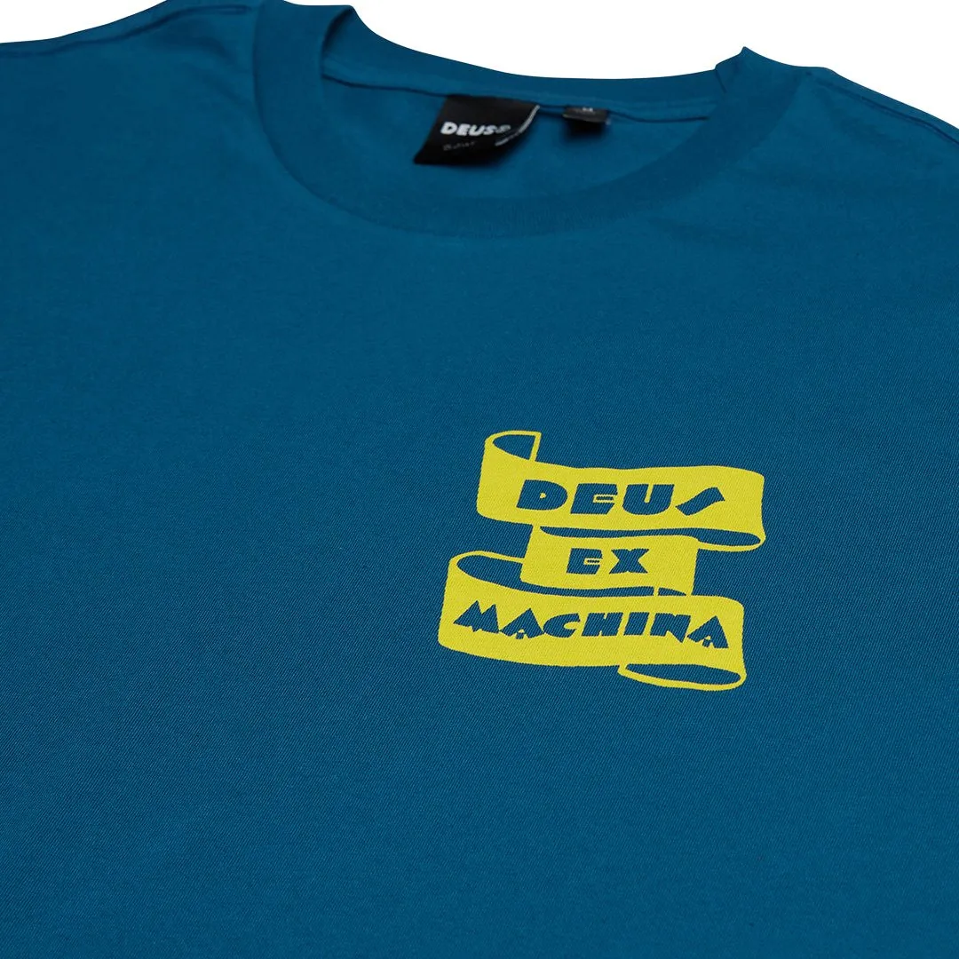 Deus Ex Machina Four Feet Tee Moroccan Blue