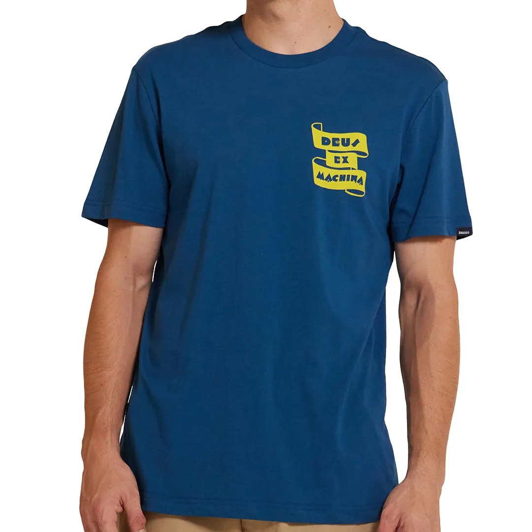 Deus Ex Machina Four Feet Tee Moroccan Blue