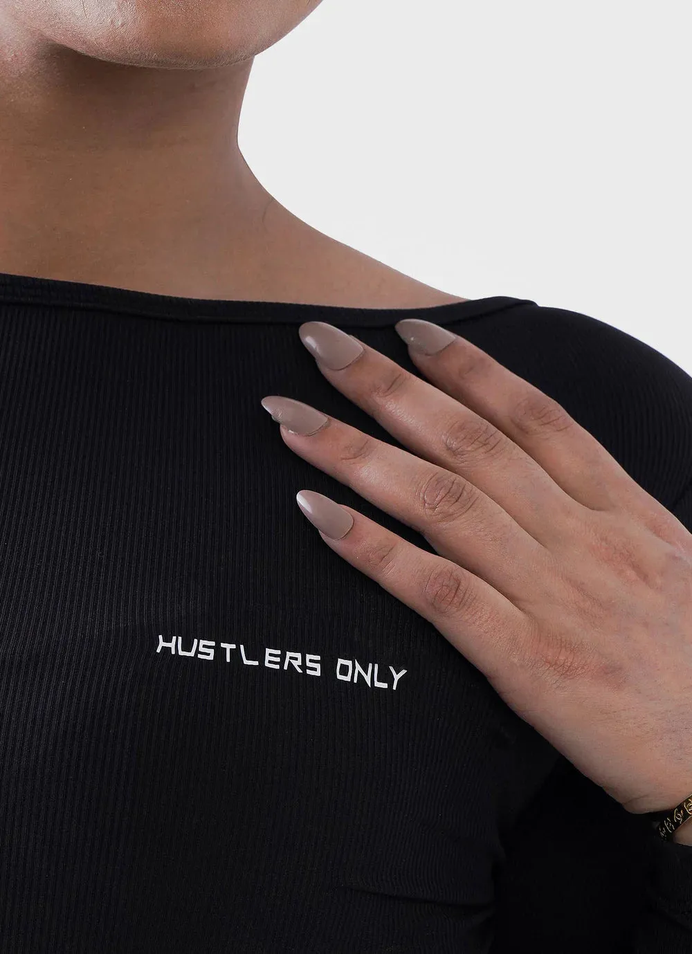 Diamond Crop Shirt - Black