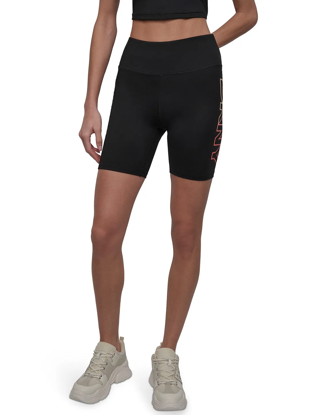 DKNY Women Black Skinny Fit Solid Shorts