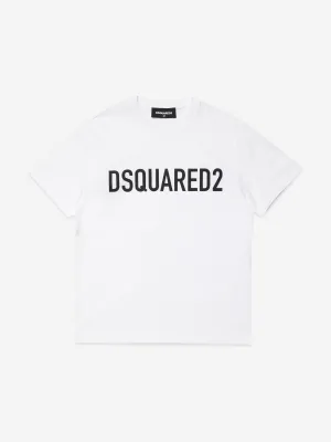 Dsquared2 Kids Logo Print T-Shirt in White
