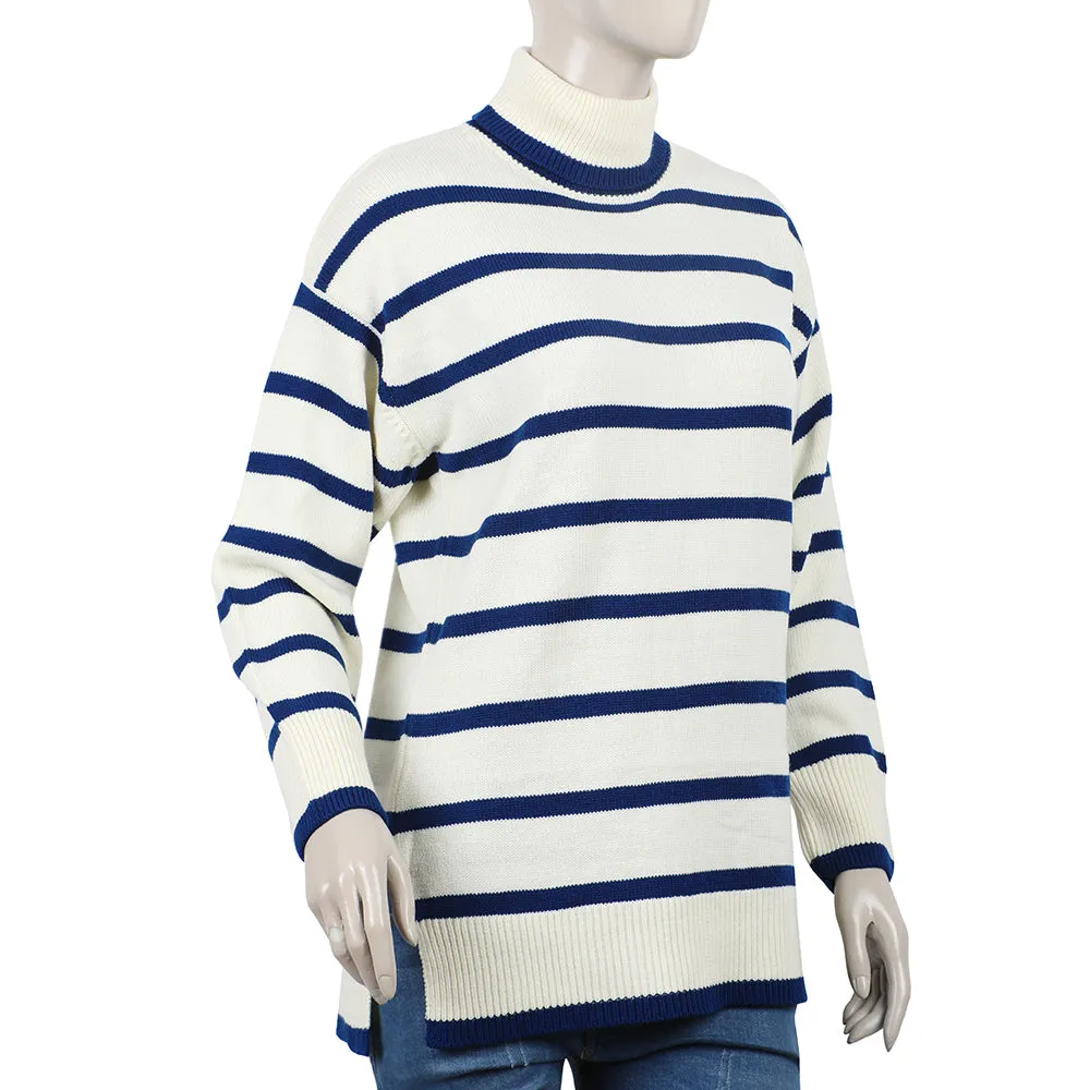 Eminent Women's Full Sleeves Sweaters - Off White