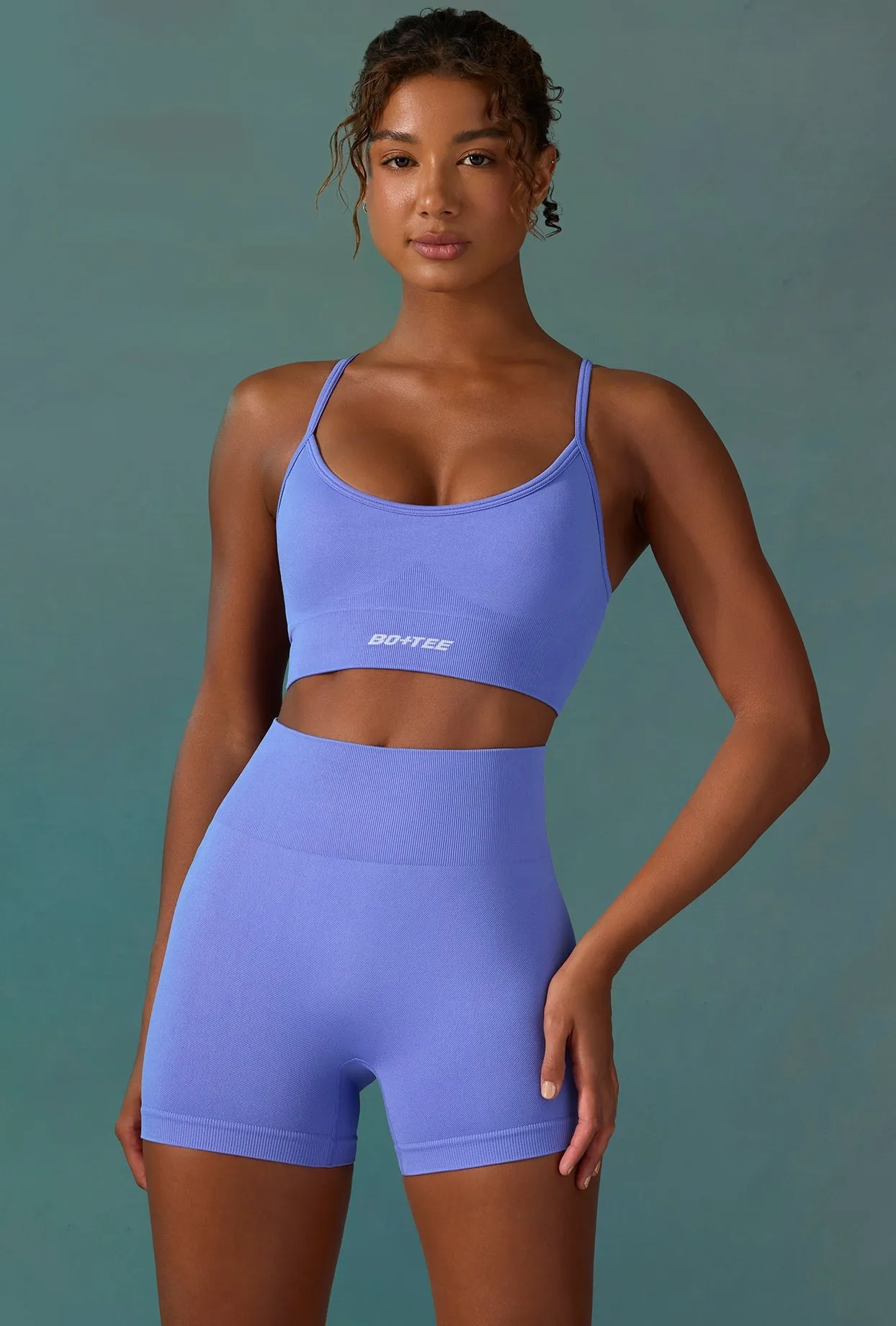 Endurance - Super Sculpt Seamless Mini Shorts in Iolite