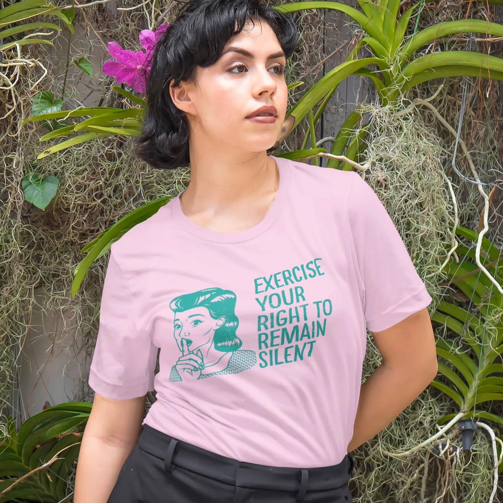Exercise your right to remain silent t-shirt for women