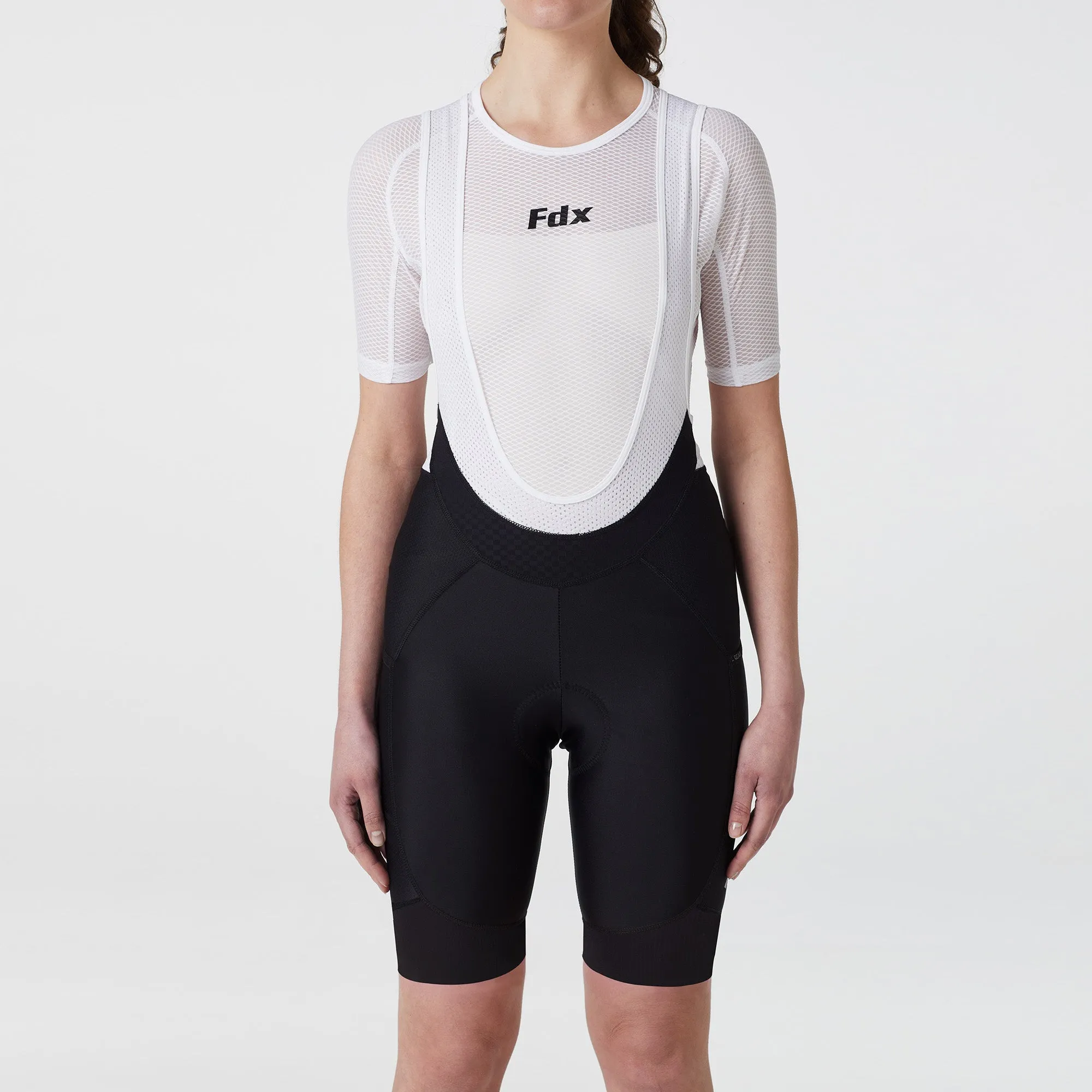 Fdx Essential Black Women's & Girl's Summer Cycling Cargo Bib Shorts
