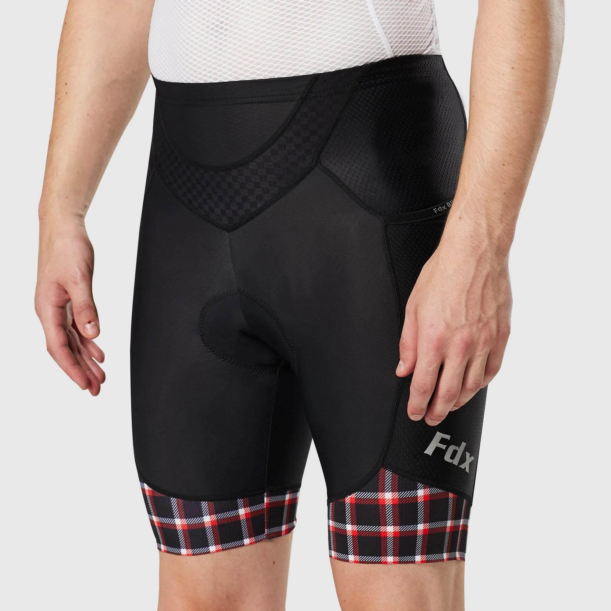 Fdx Essential Red Men's & Boy's Padded Cycling Shorts With Pockets