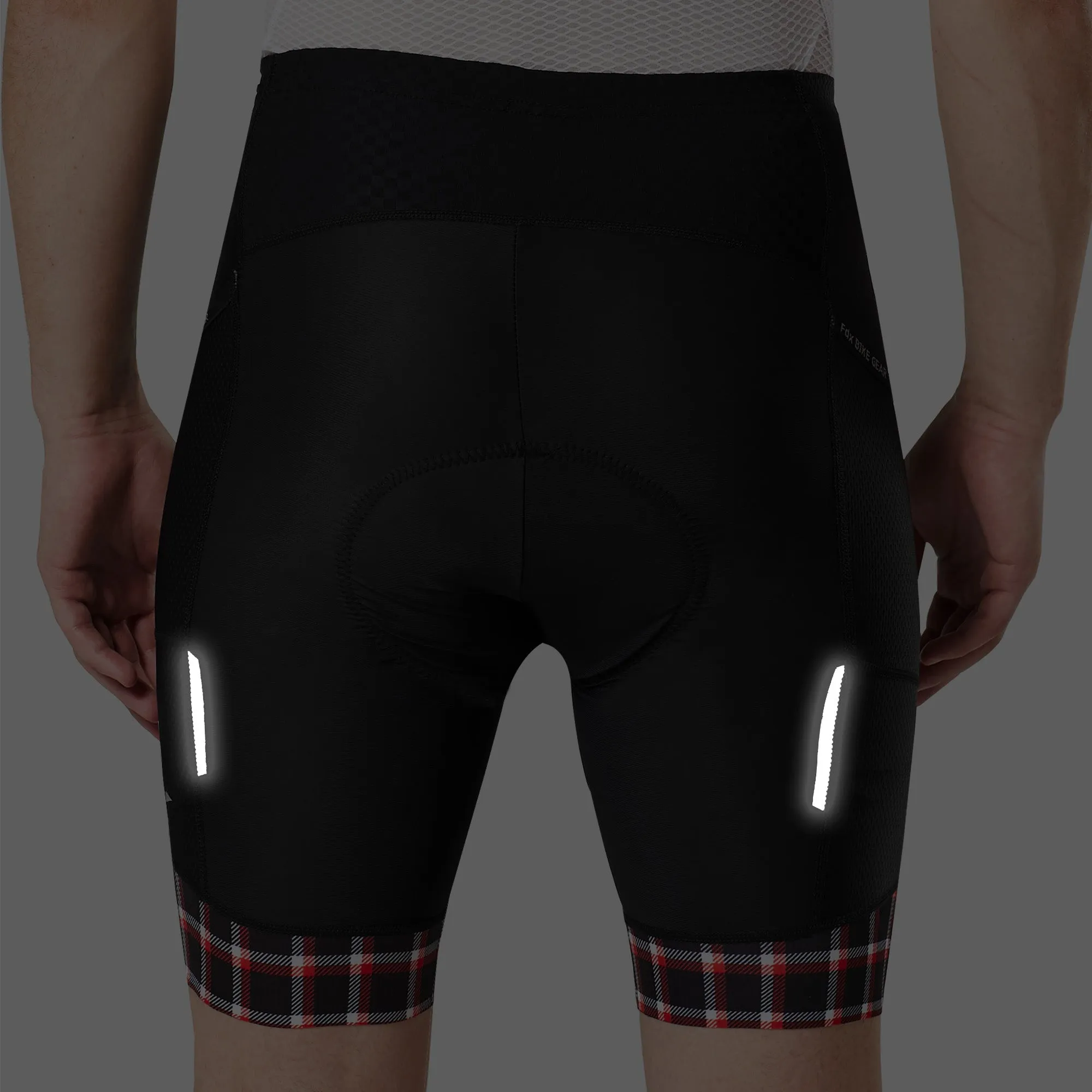 Fdx Essential Red Men's & Boy's Padded Cycling Shorts With Pockets