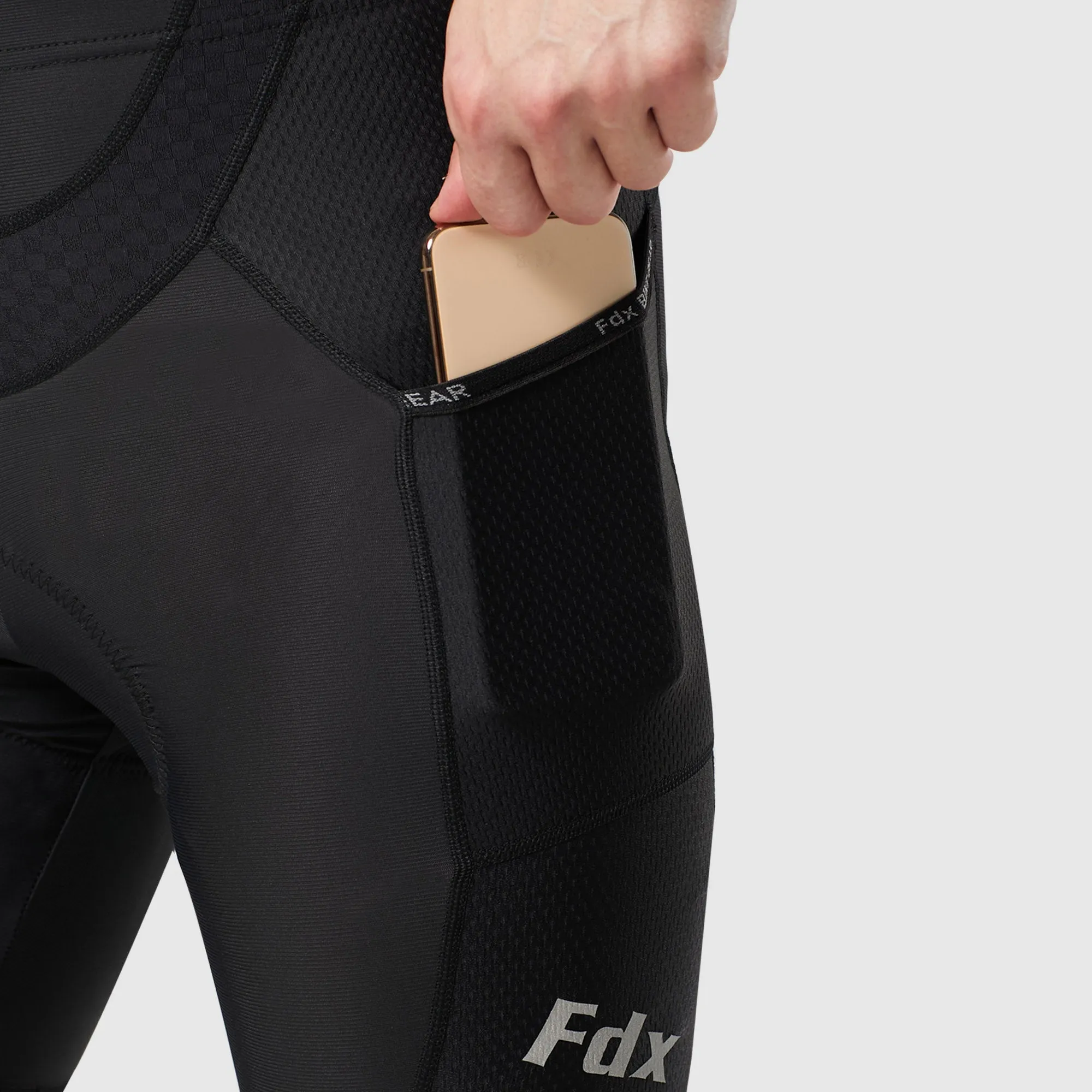 Fdx Essential Red Men's & Boy's Padded Cycling Shorts With Pockets