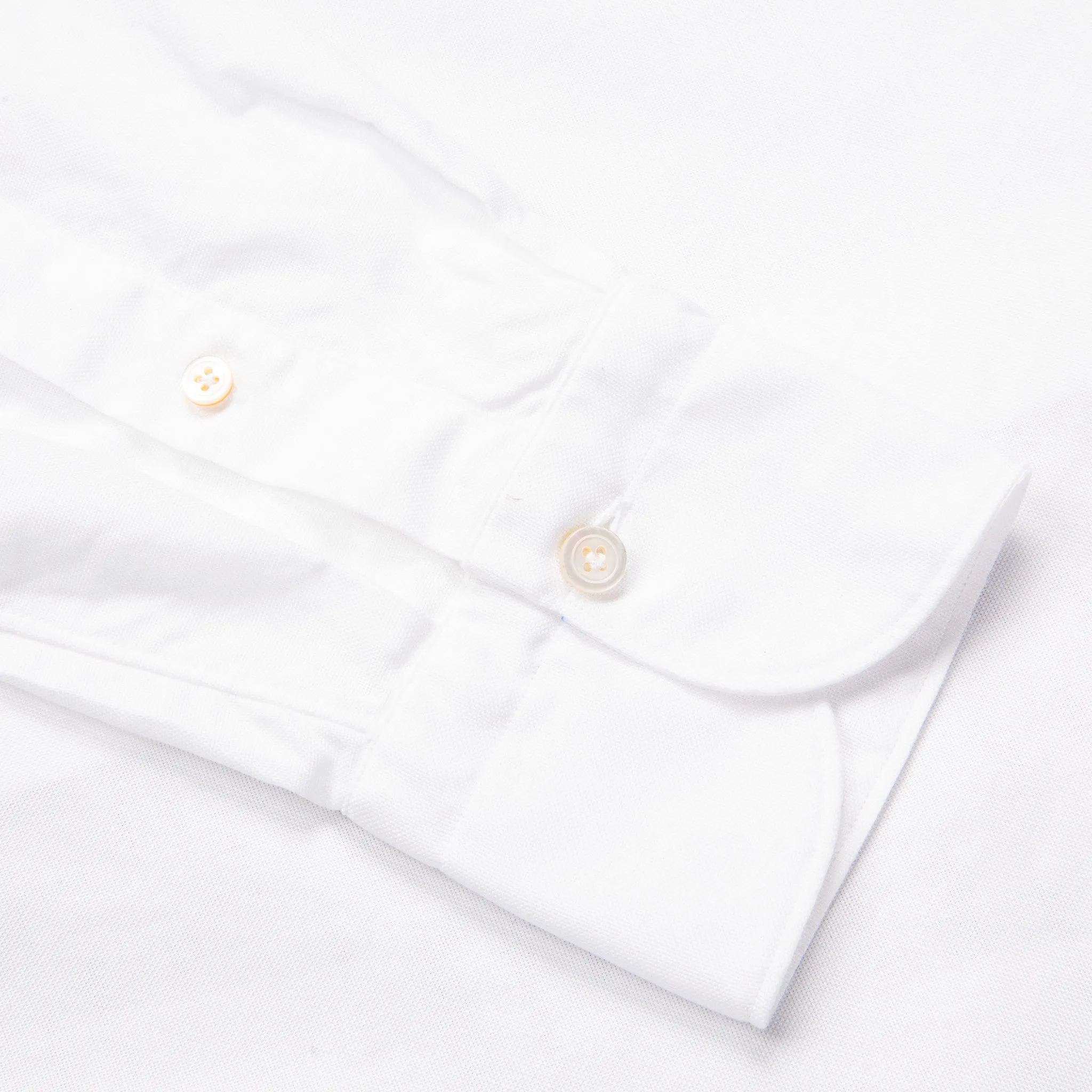 Finamore Washed Tokyo Sergio Collar Shirt Oxford White