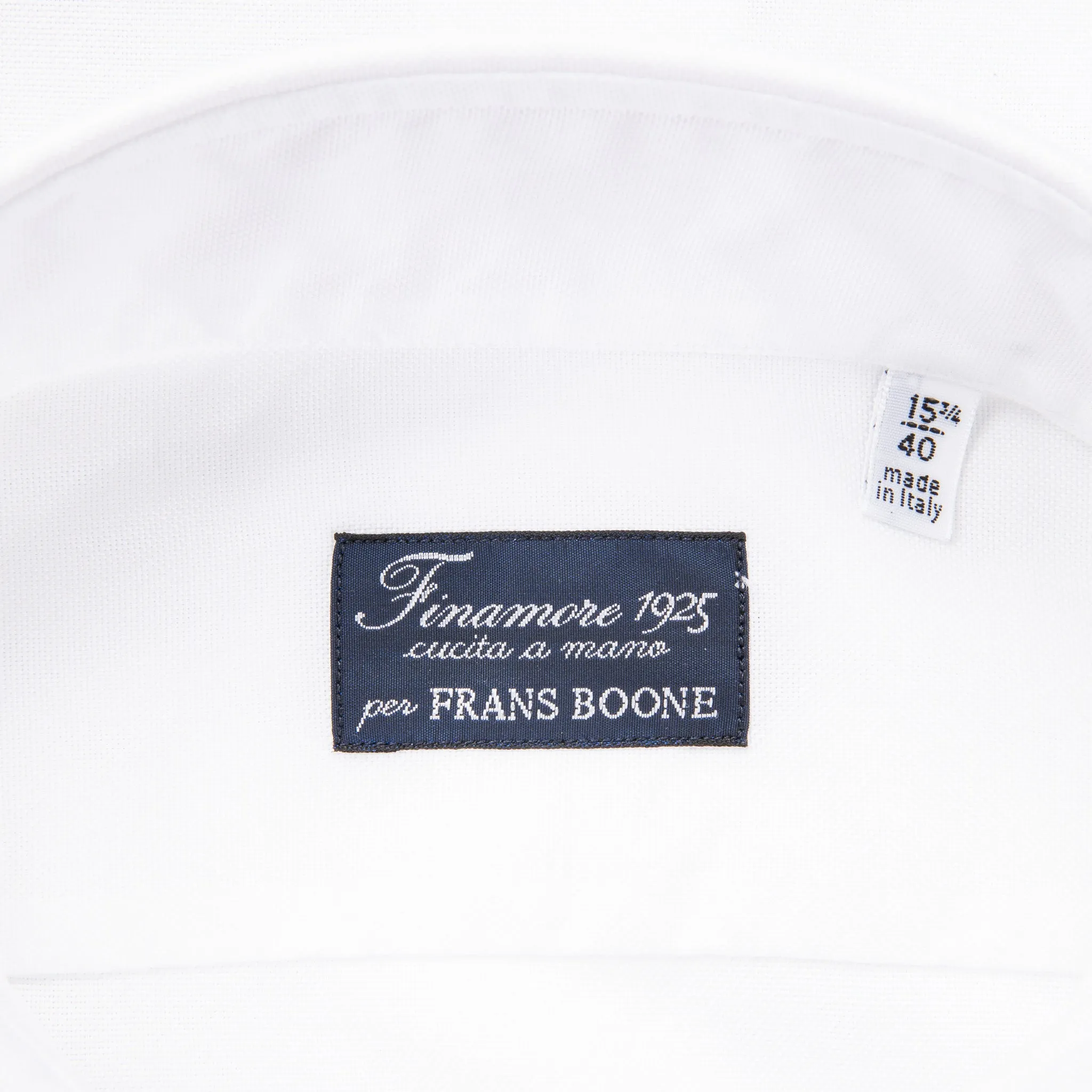 Finamore Washed Tokyo Sergio Collar Shirt Oxford White