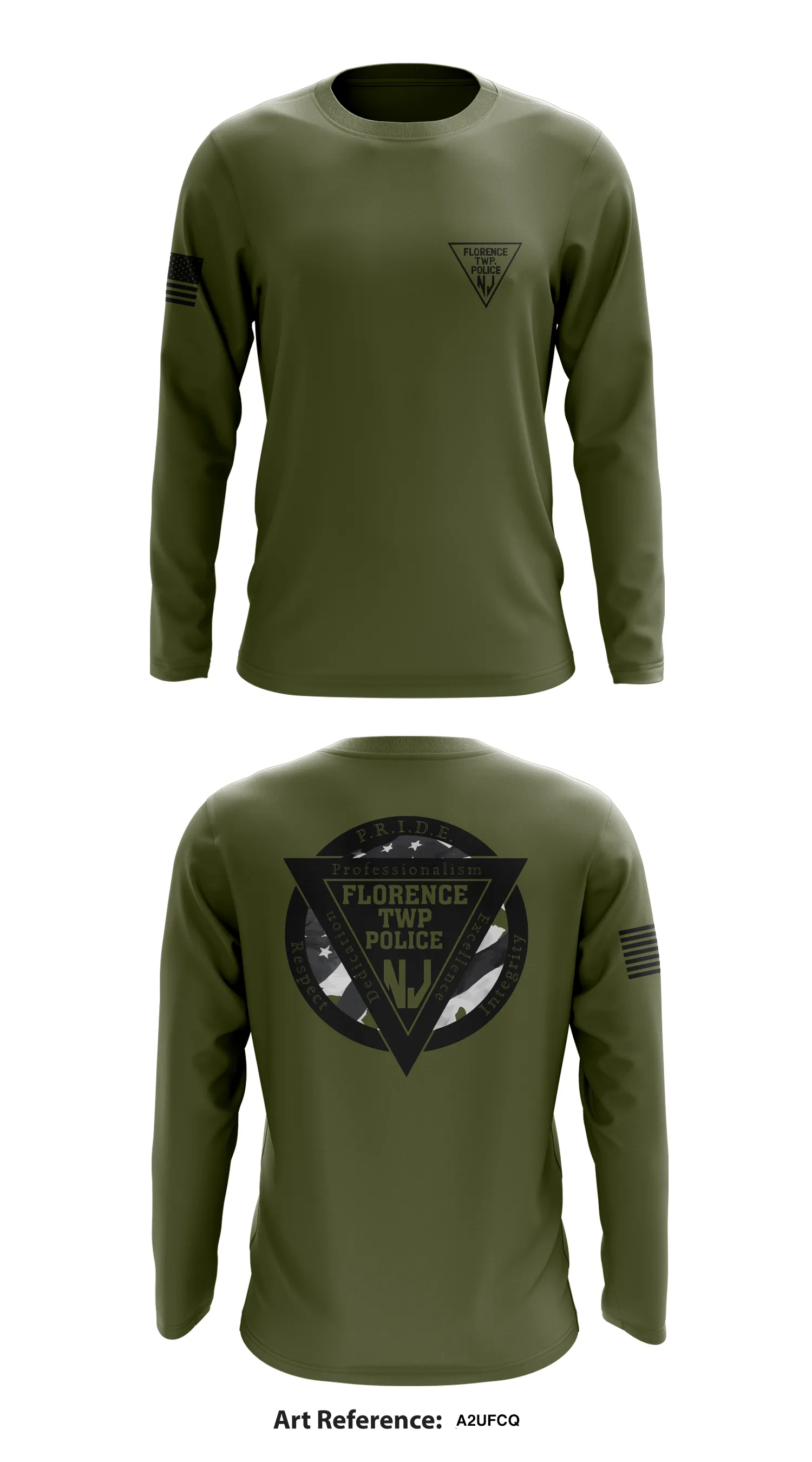 Florence Twp Police Dept Store 1 Core Men's LS Performance Tee - a2ufcq