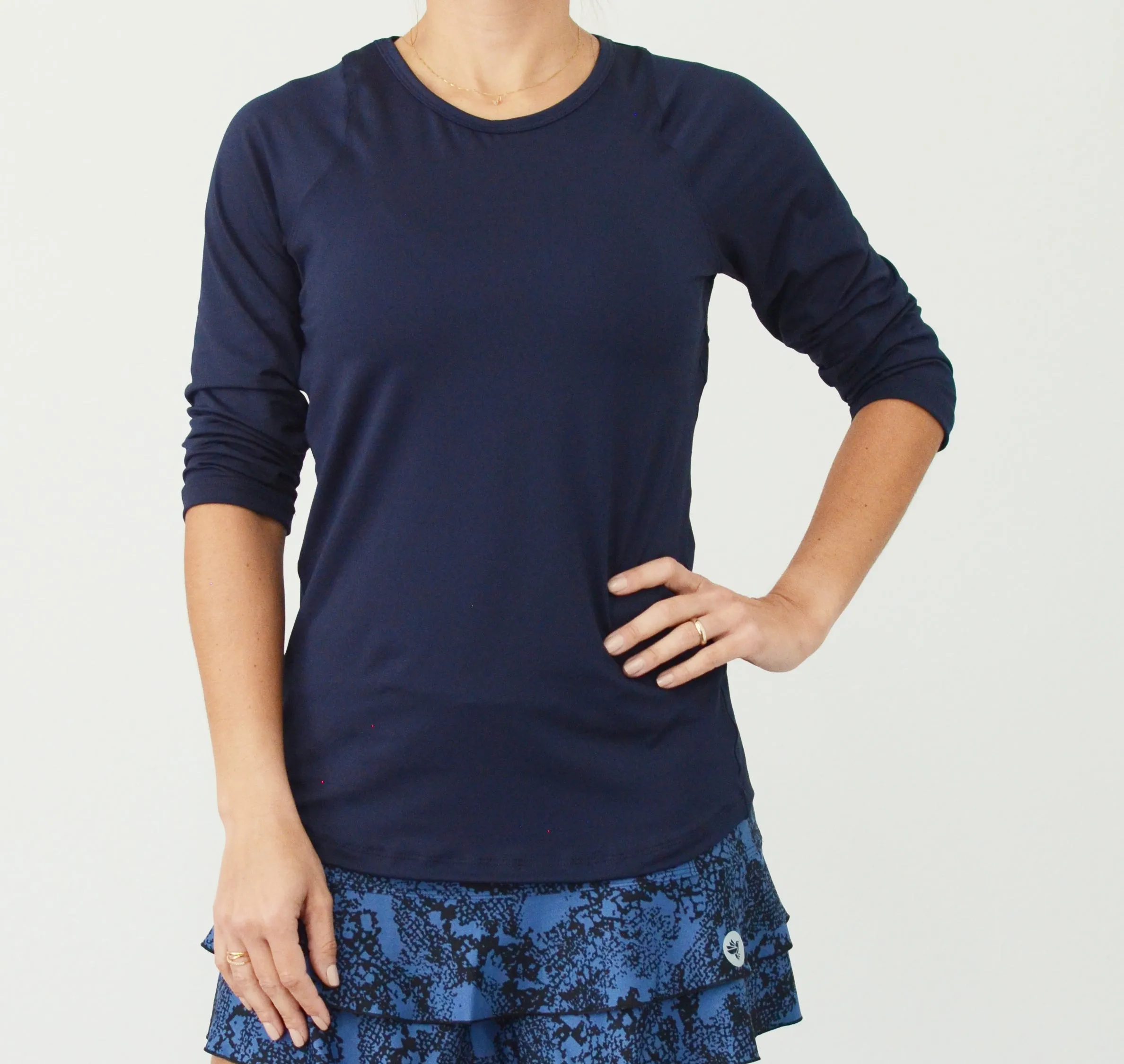 Garnet 3/4 Sleeve in Navy