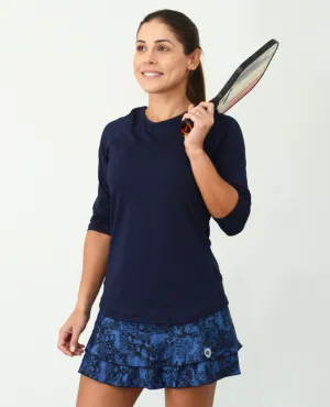 Garnet 3/4 Sleeve in Navy