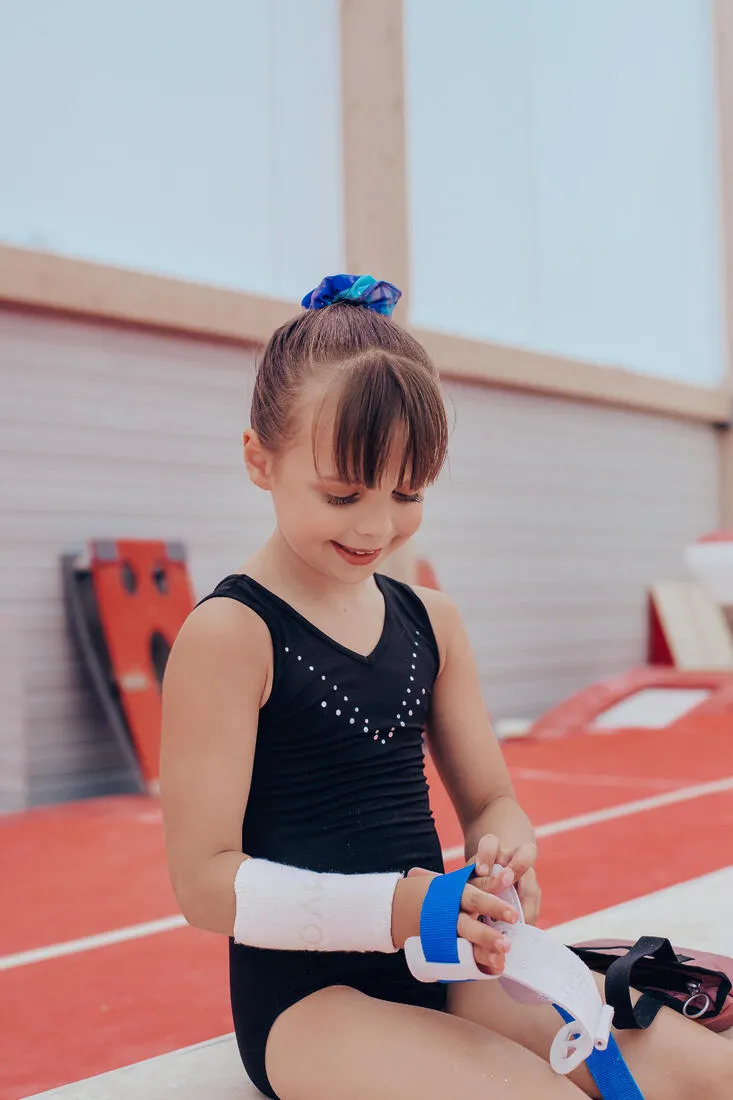 Girls' Basic Sleeveless Gym Leotard - Black