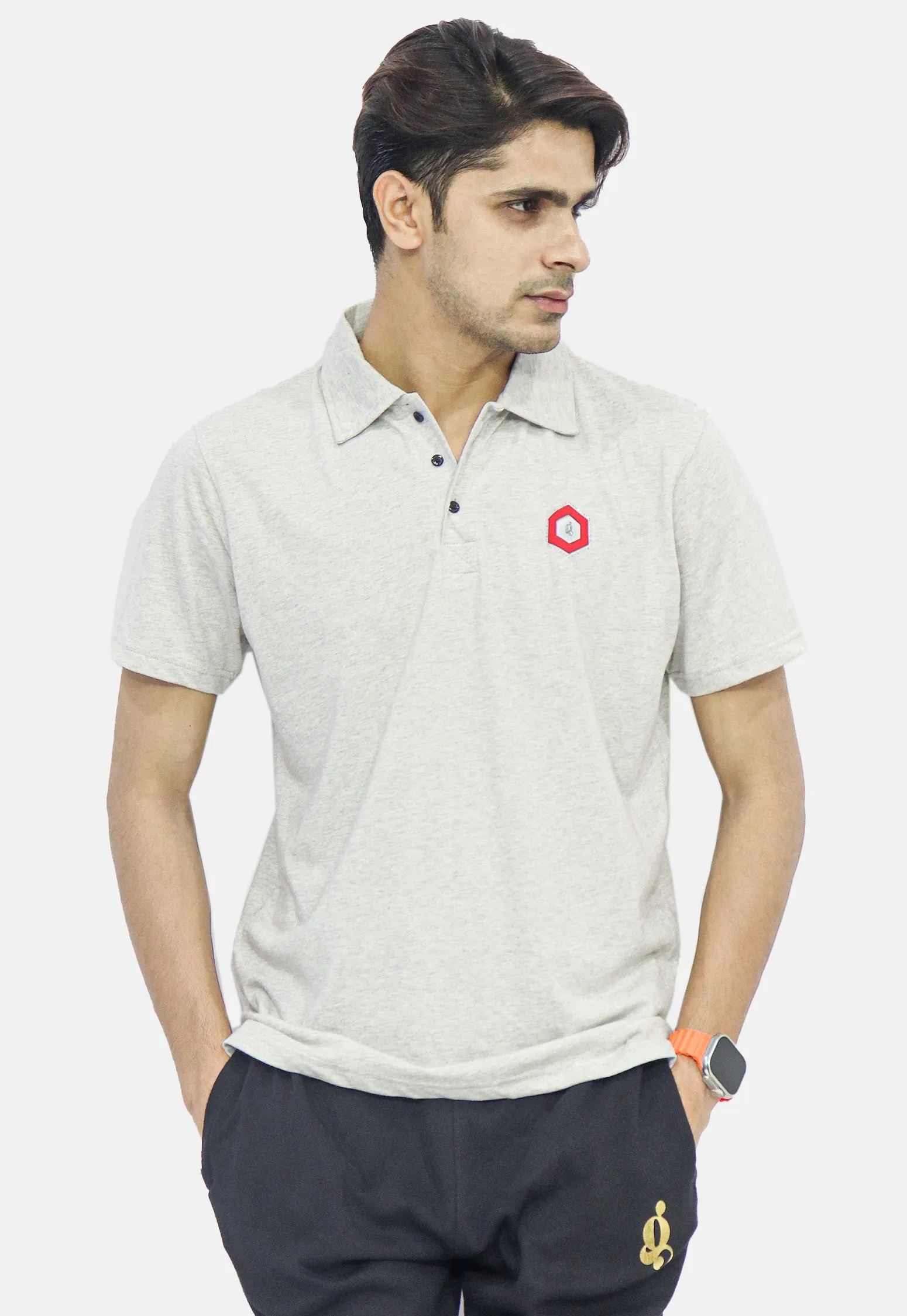 Glancedo Iconic Logo Cotton Polo T Shirt