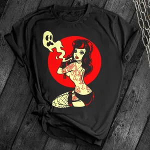 Goth Girl Red Sun Tee