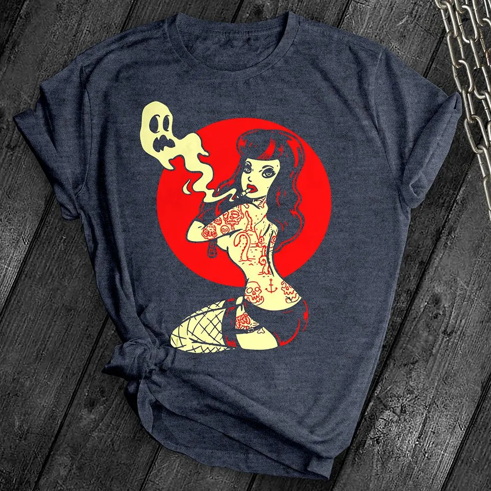Goth Girl Red Sun Tee