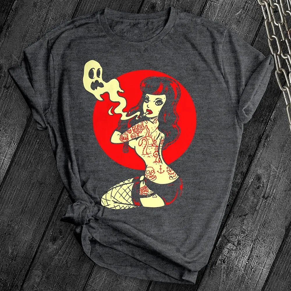 Goth Girl Red Sun Tee