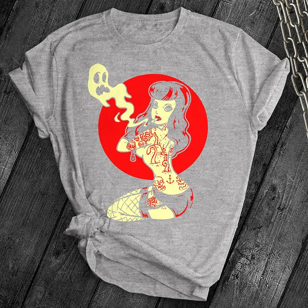 Goth Girl Red Sun Tee
