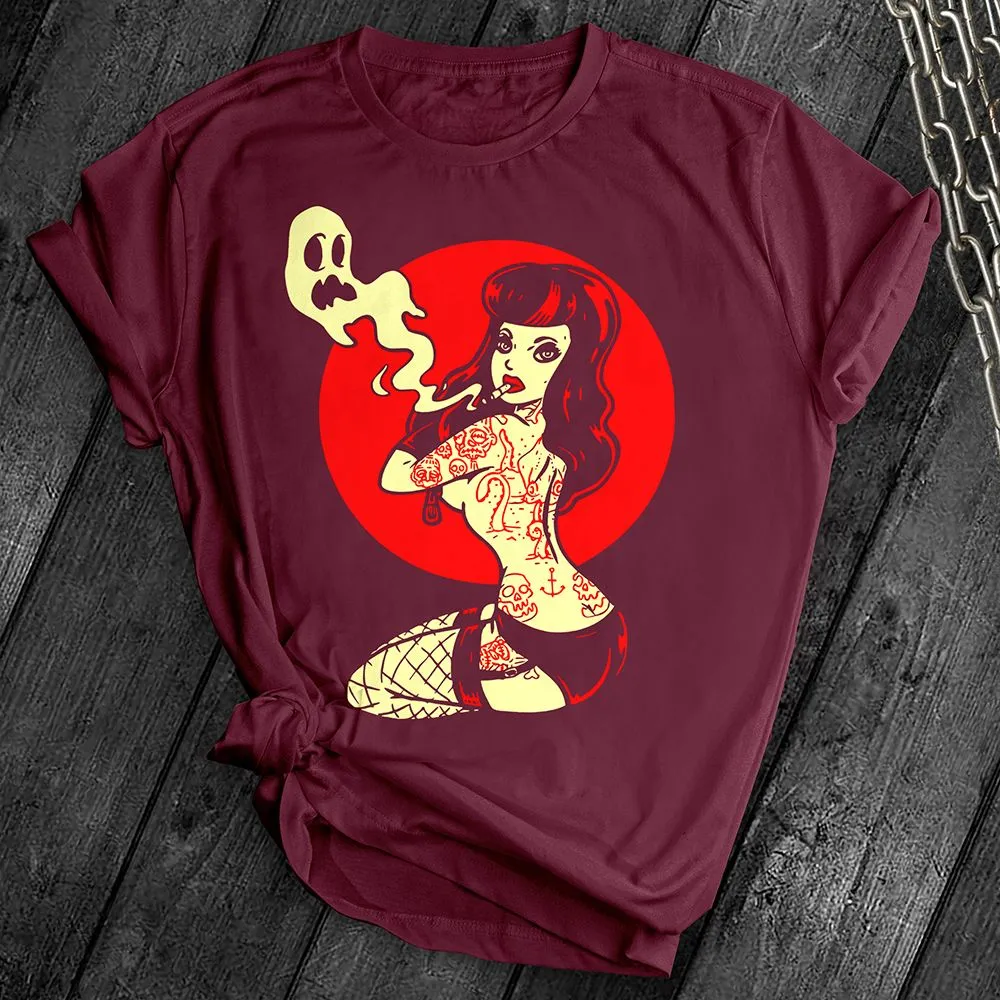 Goth Girl Red Sun Tee