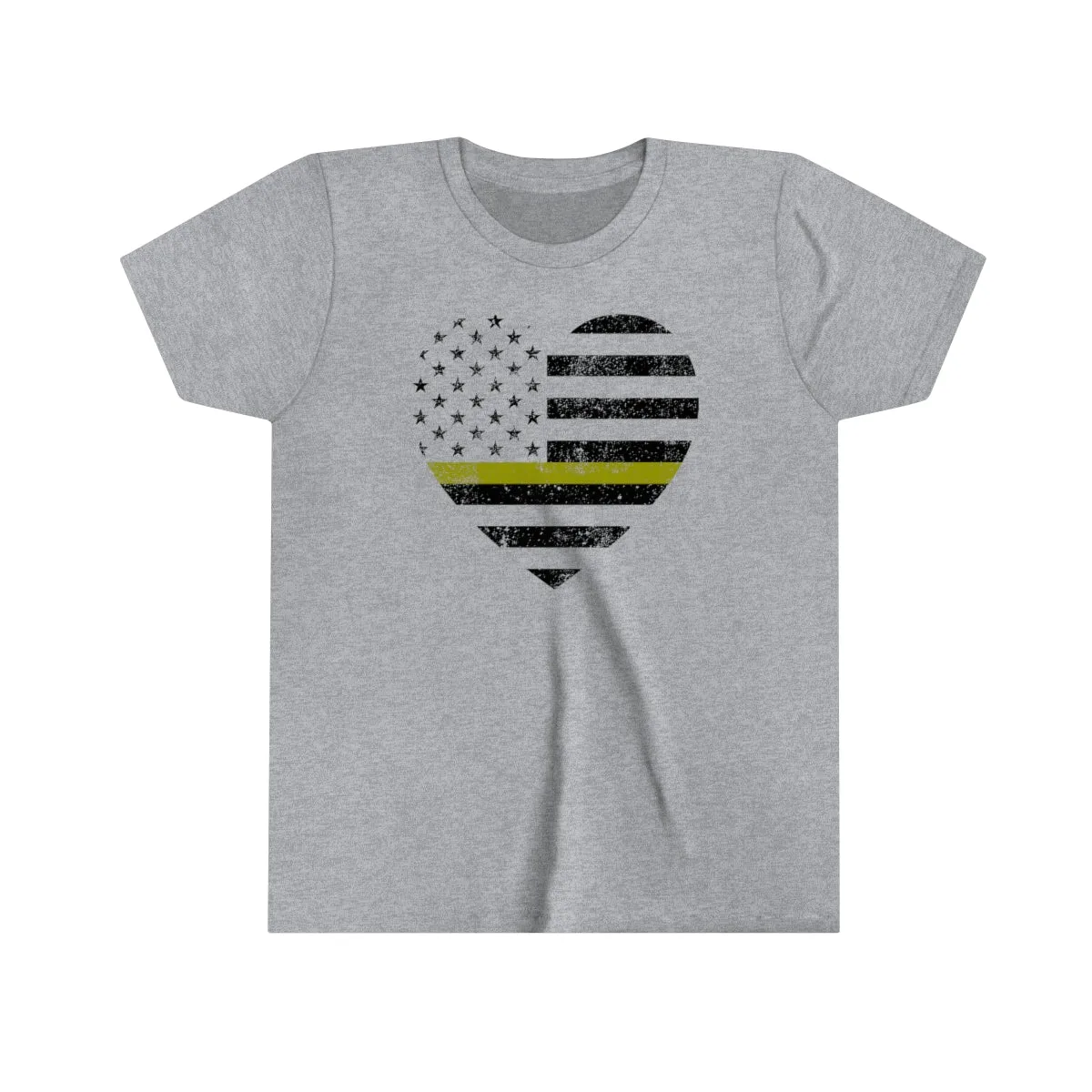 Grunge Heart Flag © Youth Tee (Thin Gold Line)