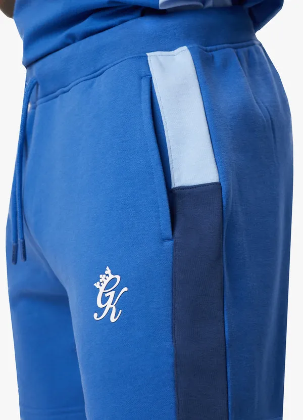 Gym King Contrast Panel Fleece Shorts Riviera Blue/Sky Blue