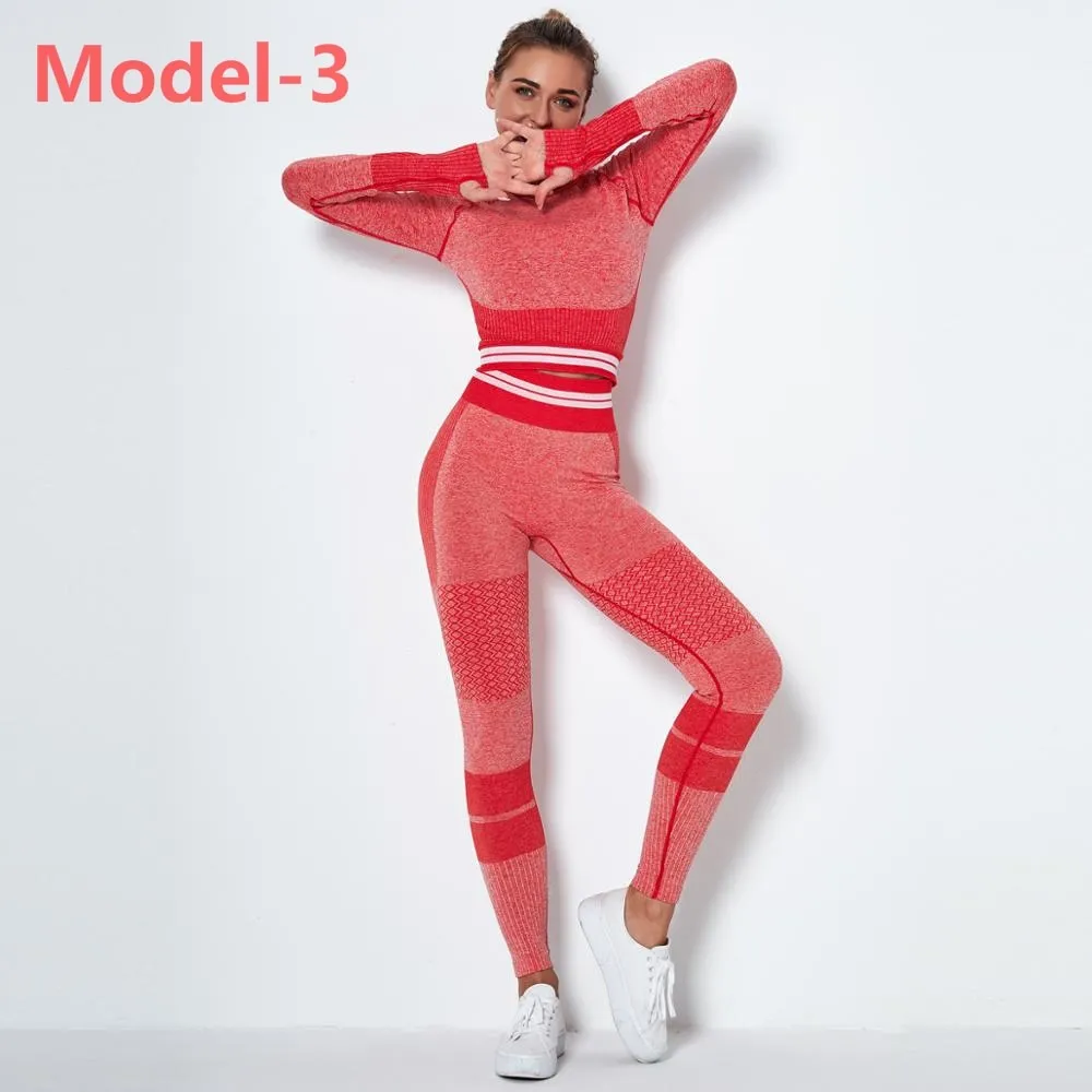 Gym Mesh Leggings and Shirts Suit