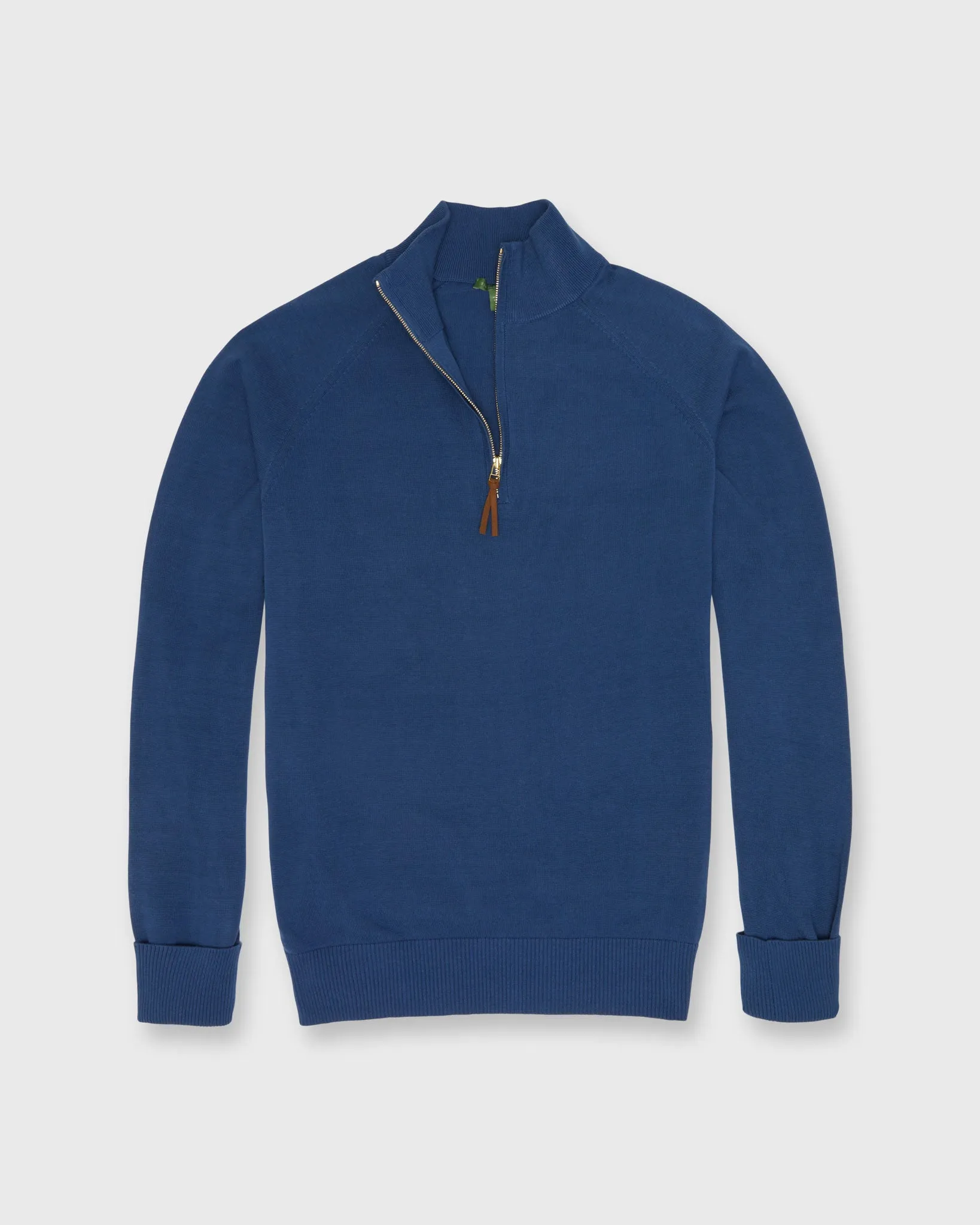 Half-Zip Sweater in Petrol Cotton