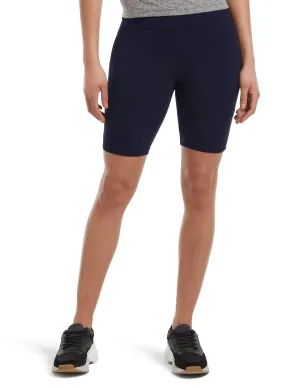 Hi Waist Blackout Cotton Bike Shorts