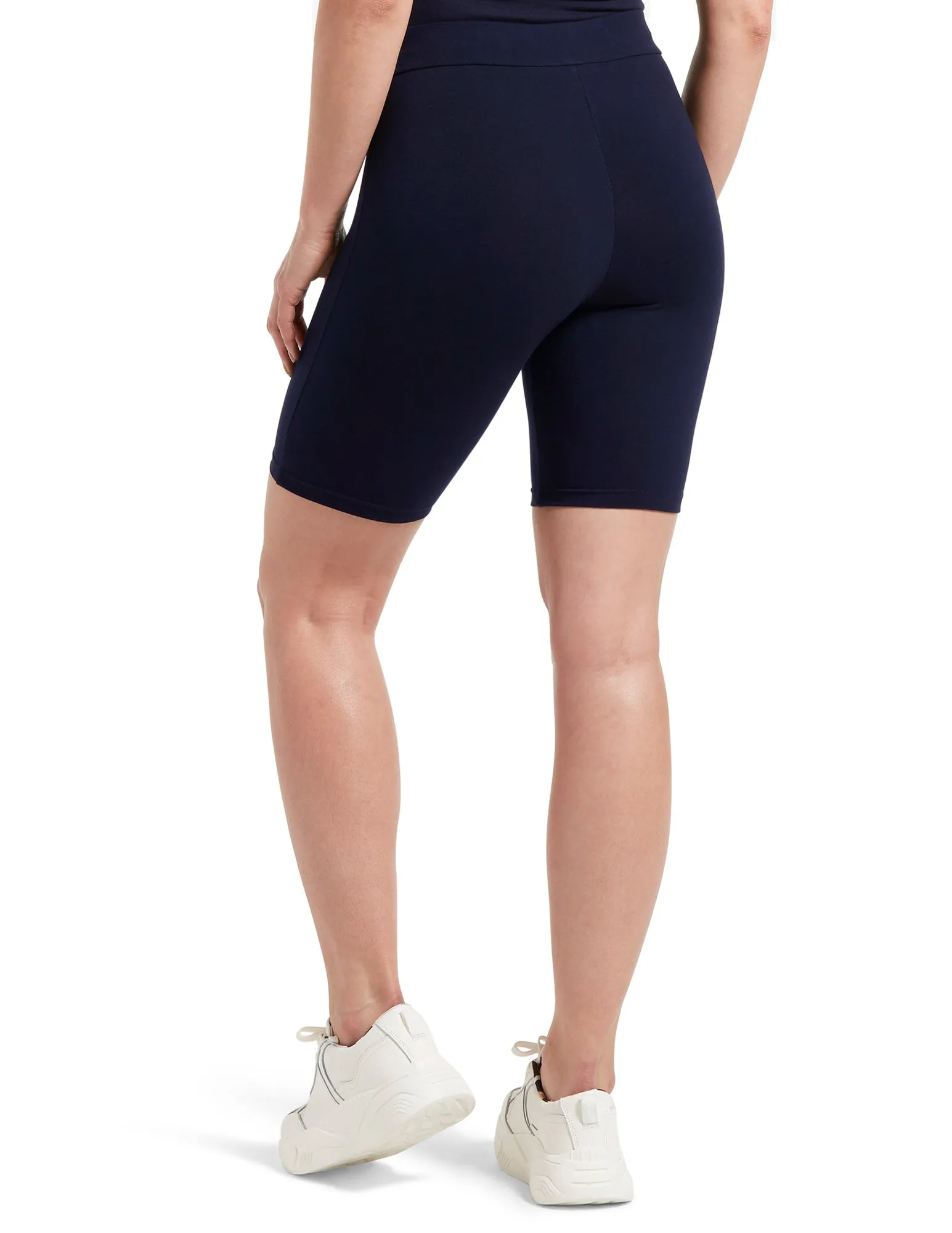 Hi Waist Blackout Cotton Bike Shorts