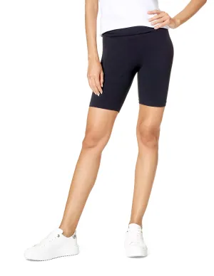 Hi Waist Blackout Cotton Bike Shorts